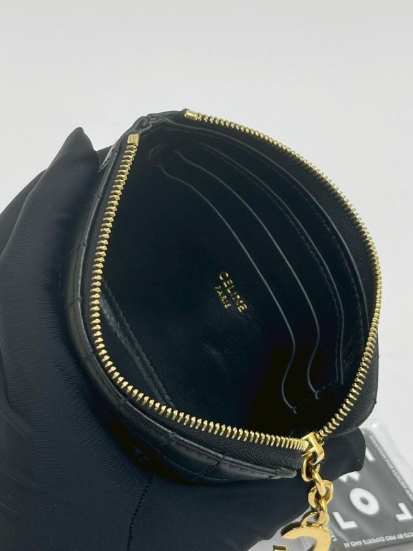 【95成新】CELINE C Charm 絎縫小牛皮零錢包 