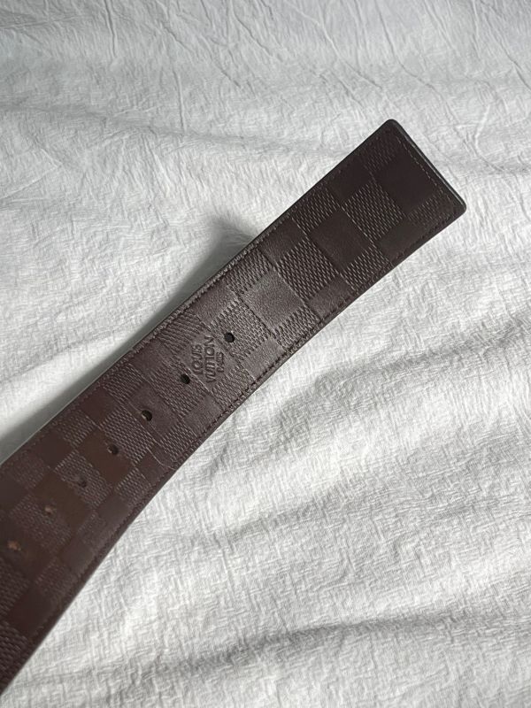 【分期0利率】LV 棋盤格雙面皮帶40MM【9成新】 