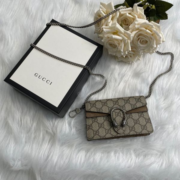 【12期0利率】【二手】GUCCI 迷你酒神 DIONYSUS GG SUPREME 
