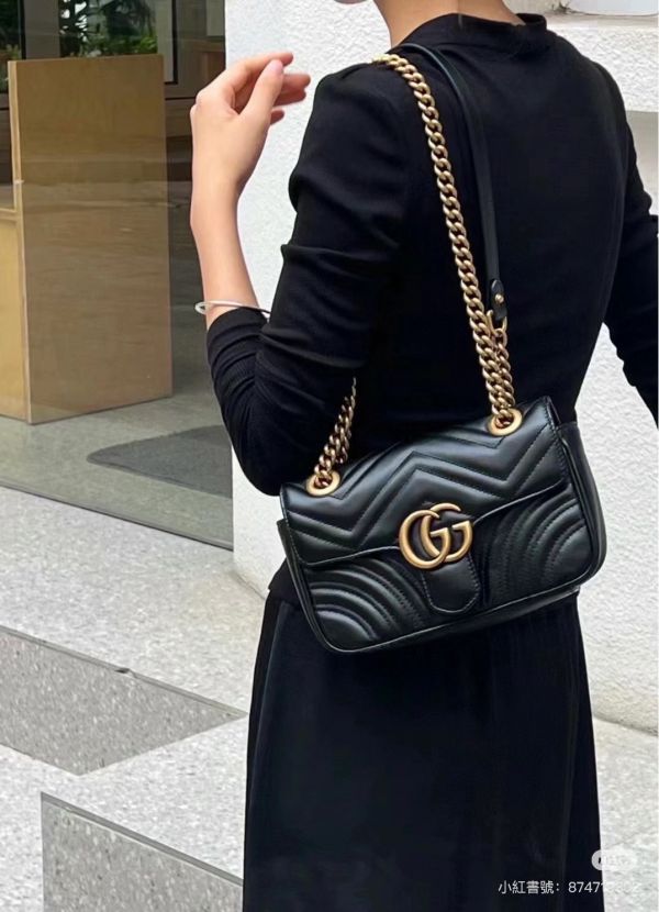 【12期0利率】GUCCI Marmont 小號肩背包【24年10月台灣購證】【99成新】 