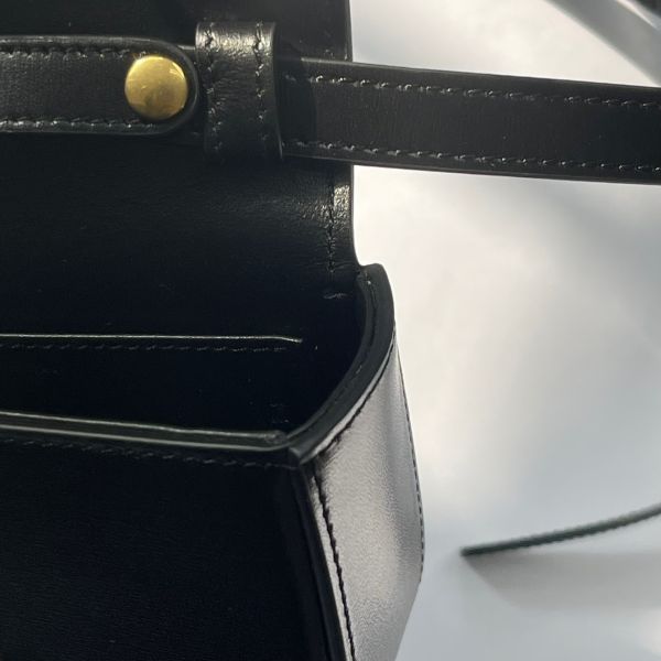 【12期0利率】CELINE CLAUDE亮澤牛皮革迷你手袋 【99成新】 