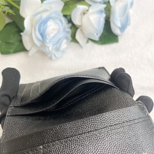 【12期0利率】YSL  魚子醬三折短夾 【9成新】 