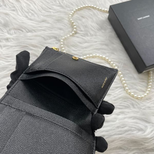 【12期0利率】YSL 牛皮雙層扣式短夾【9成新】 