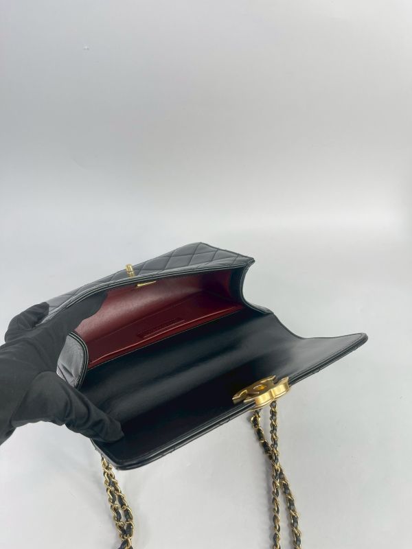 【95成新】CHANEL 雙金球口蓋包 