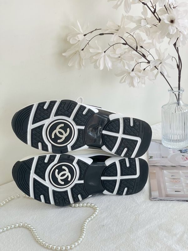 【分期0利率】CHANEL 麂皮拼接網布運動鞋【95成新】 