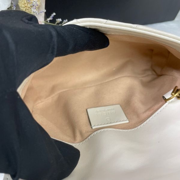 【9成新】【12期0利率】GUCCI GG MARMONT迷你翻蓋單肩包 