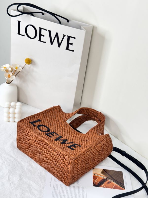 【分期0利率】LOEWE 小號拉菲草手提包【9成新】 