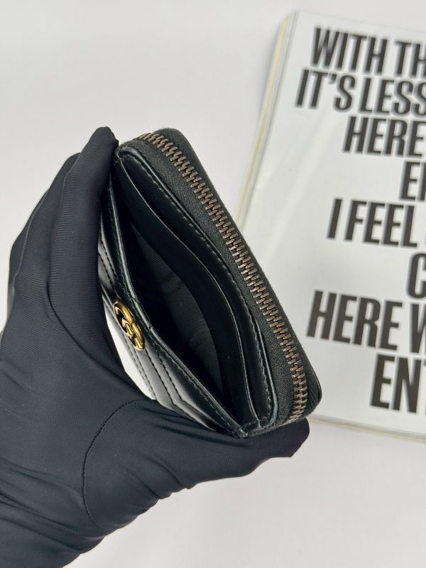 【分期0利率】GUCCI GG MARMONT 拉鍊零錢卡包【95成新】 