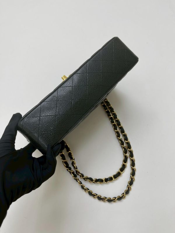 【95成新】CHANEL CF25 黑金牛皮 