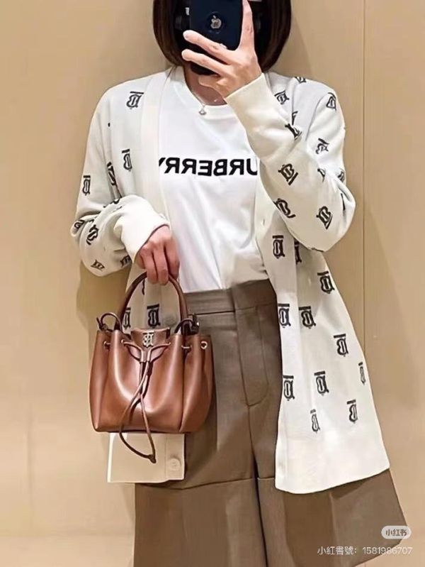 【99成新】BURBERRY 抽繩水桶包 