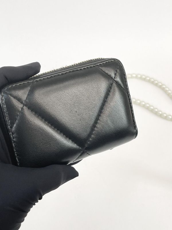 【95成新】CHANEL 24C 19拉鍊零錢卡包 
