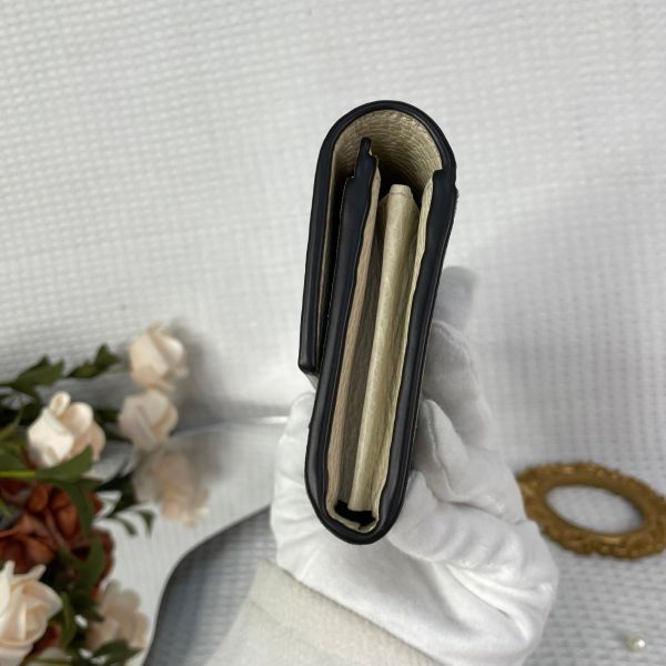 【全新閒置品】【12期0利率】gucci 皮革拼接翻蓋長夾 白皮革拼老花 