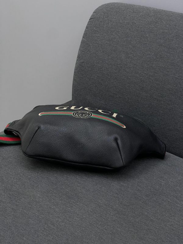 【95成新】GUCCI 皮革腰包  大號 