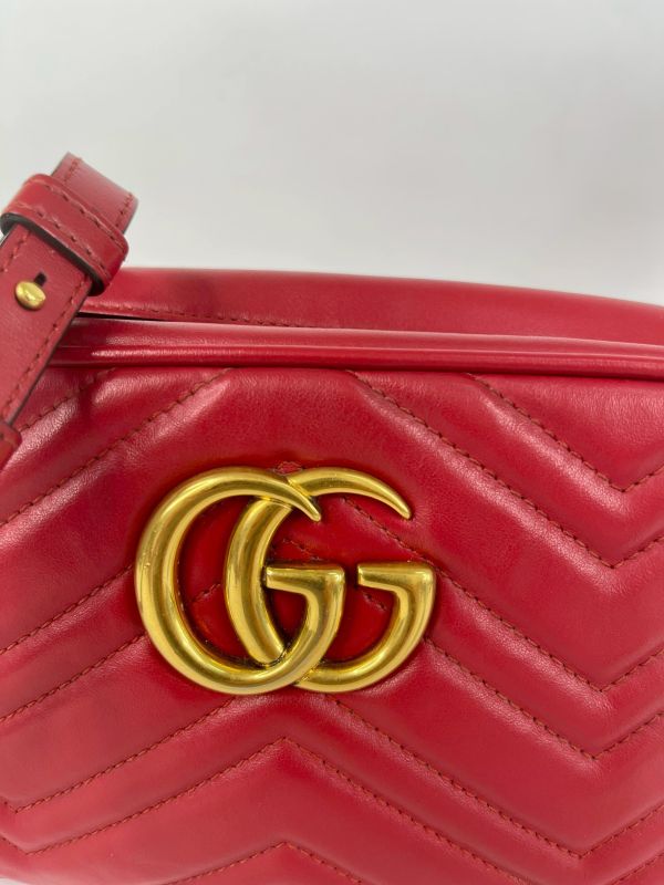 【分期0利率】GUCCI Marmont 相機包紅金【85成新】 