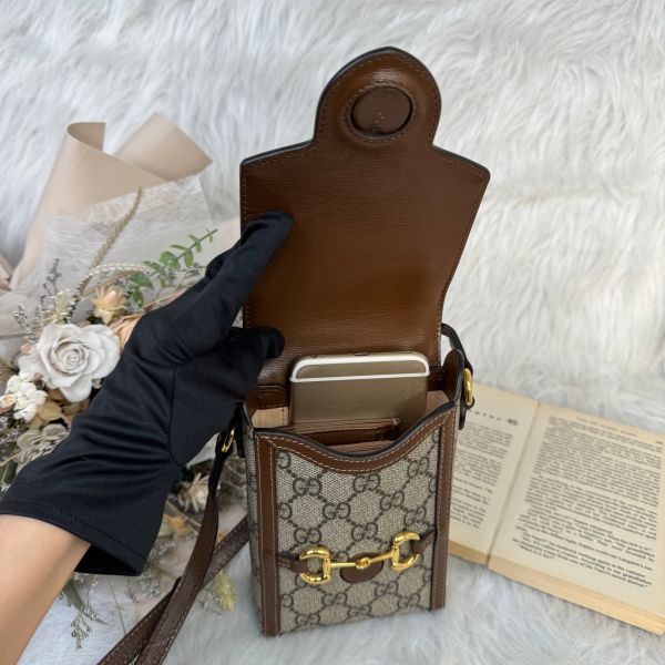【12期0利率】Gucci 馬銜扣 1955 手機包【9成新】 