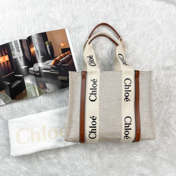 【12期0利率】CHLOE WOODY TOTE 中號【9成新】 