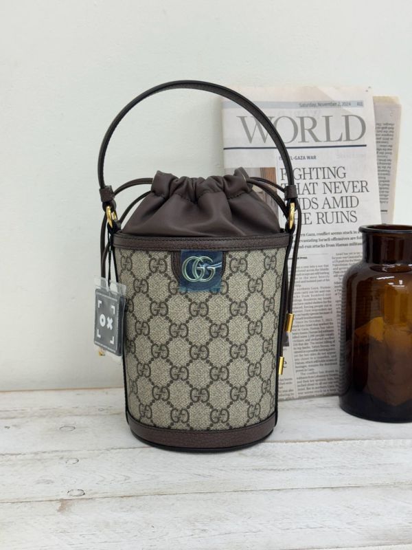 【全新品】GUCCI OPHIDIA 迷你兩用水桶包 
