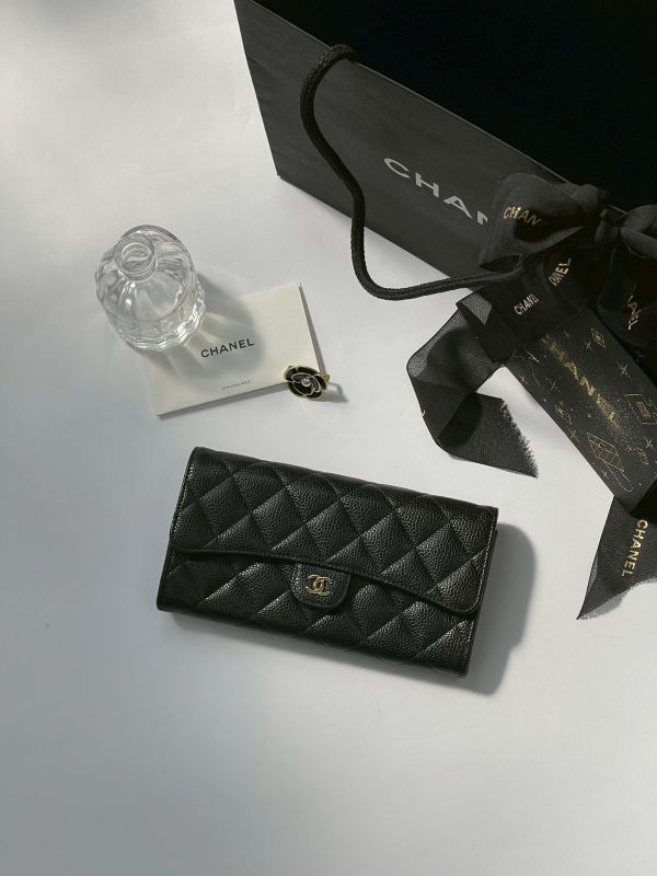 【95成新】CHANEL COCO 經典翻蓋長夾 
