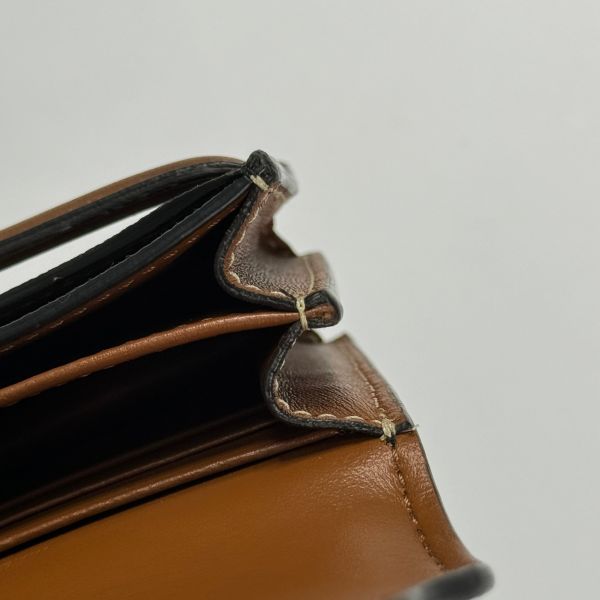 【12期0利率】CELINE 凱旋門翻蓋雙層卡包【9成新】 