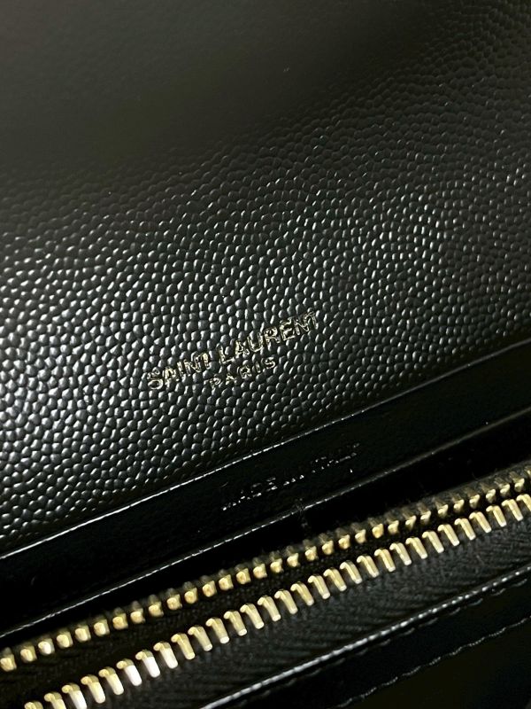 【95成新】YSL MONOGRAM 魚子醬信封長夾 