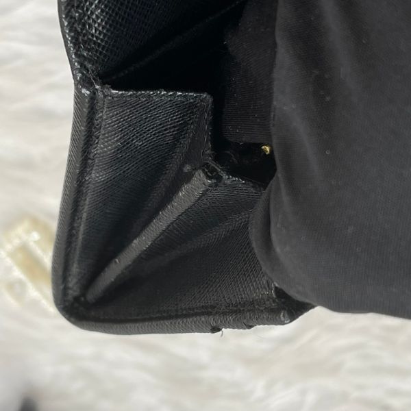 【12期0利率】PRADA 浮雕LOGO防刮牛皮長夾【85成新】 