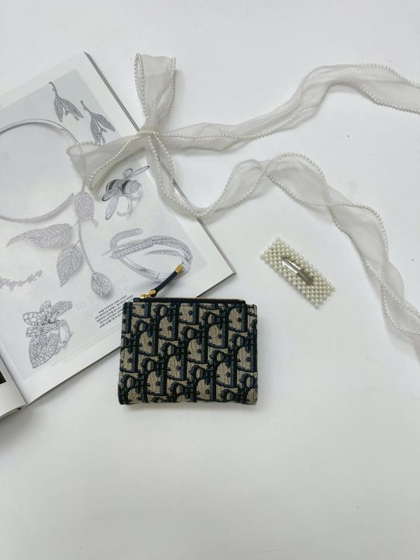【95成新】Dior 老花零錢短夾 