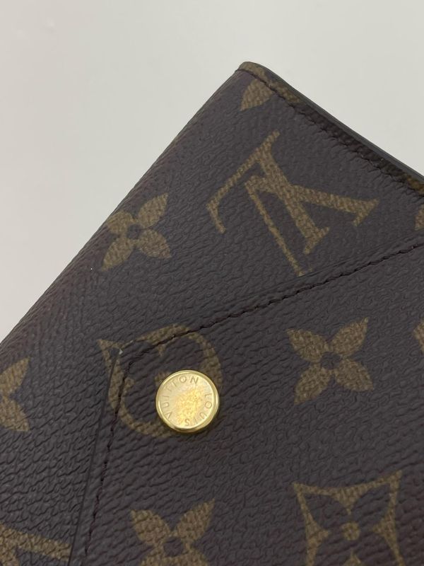 【未使用閒置品】 LV VICTORINE 老花三折短夾 
