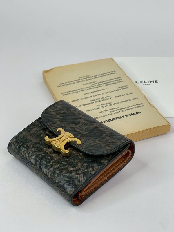 【分期0利率】CELINE凱旋門三摺短夾【95成新】 
