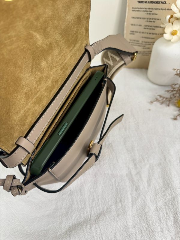 【分期0利率】LOEWE MINI GATE 雙層包 沙色【99成新】 