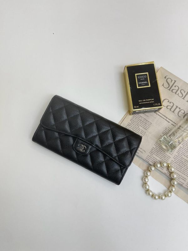 【99成新】CHANEL COCO 經典翻蓋長夾 