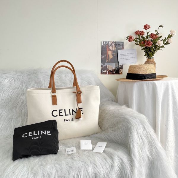 【12期0利率】CELINE二手 CABAS帆布字母托特包 【99成新】 