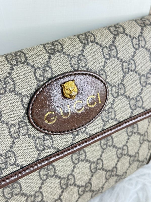 【直播加購只要1元】GUCCI Supreme虎頭胸包 【內裡泛黃】 