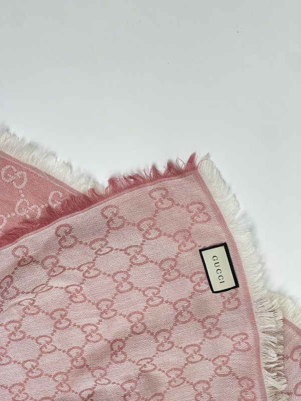 【95成新】GUCCI GG緹花羊毛混絲披肩(圍巾) 