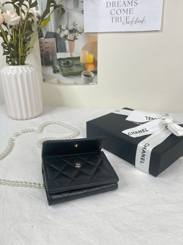 【分期0利率】CHANEL 23S 迷你雙層三折短夾【全新品】 