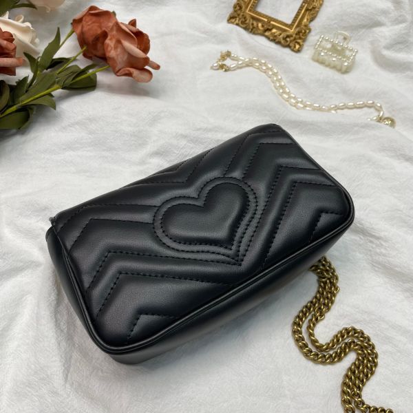 【99成新】【12期0利率】GUCCI GG MARMONT迷你翻蓋單肩包 