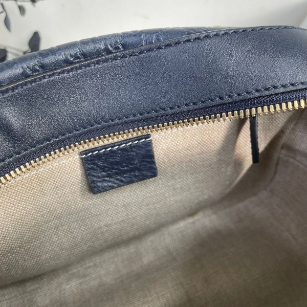 【12期0利率】GUCCI Guccissima小LOGO牛皮兩用保齡球包【九成新】 