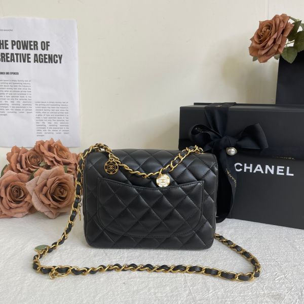 【12期0利率】CHANEL 23C黑金彩色金幣口蓋包 【22年12月台灣購證】【9成新】 