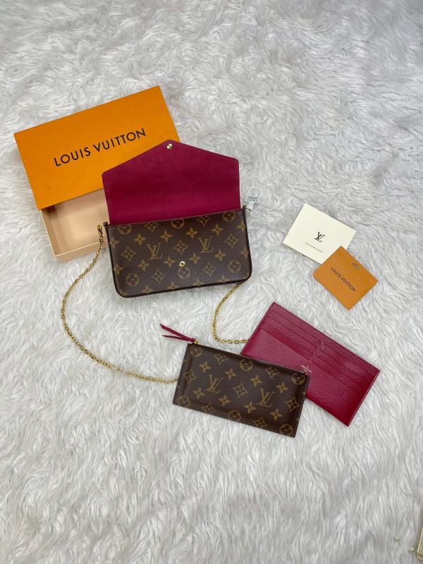 【分期0利率】 LV LV Félicie Pochette 舊款老花三合一 (非絨布內裡)【9成新】 