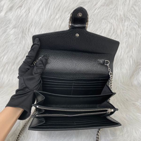 【12期0利率】GUCCI  DIONYSUS黑皮革WOC 20公分【95成新】 