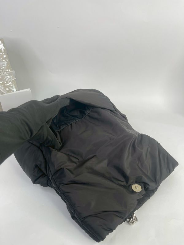 【9成新】BALENCIAGA MONACO 金屬BB LOGO尼龍翻蓋鍊包 