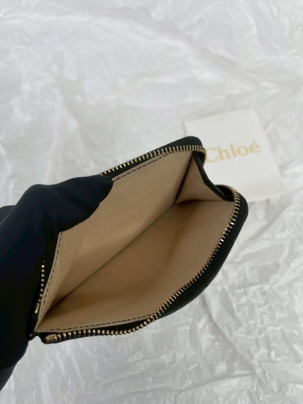 【9成新】CHLOE L字拉鍊零錢卡包 