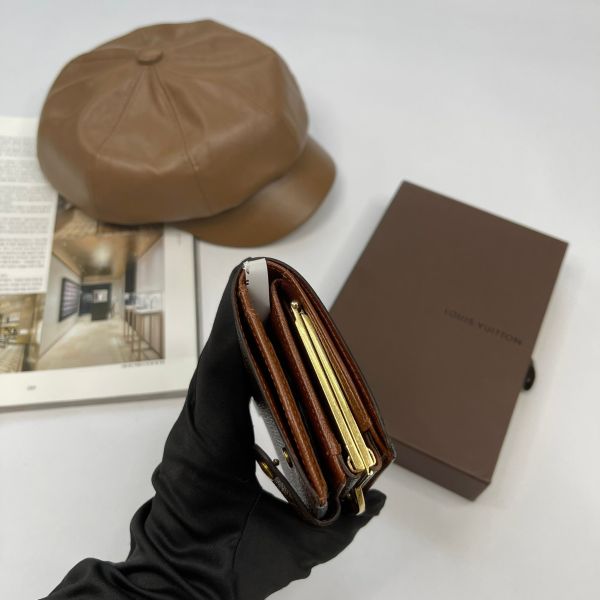 【12期0利率】LV  VTG老花零錢蝴蝶扣中夾【95成新】 