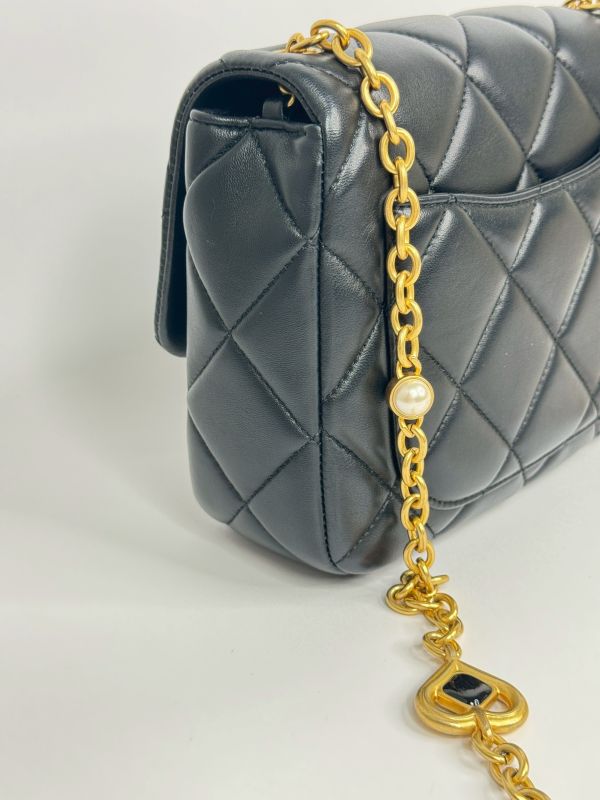【分期0利率】CHANEL 23S琺瑯愛心珍珠鍊方胖【95成新】 