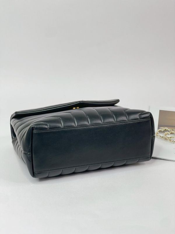 【分期0利率】YSL LOULOU 翻蓋雙層斜背包【95成新】 