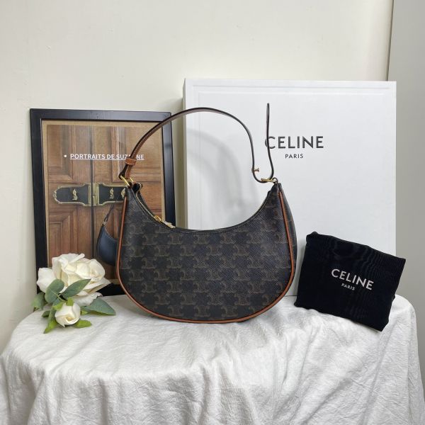 【12期0利率】CELINE AVA 標誌印花牛皮革手袋【全新閒置】 