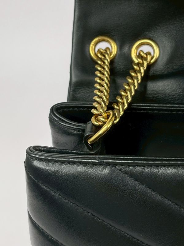 【分期0利率】YSL LOULOU 翻蓋雙層斜背包【95成新】 