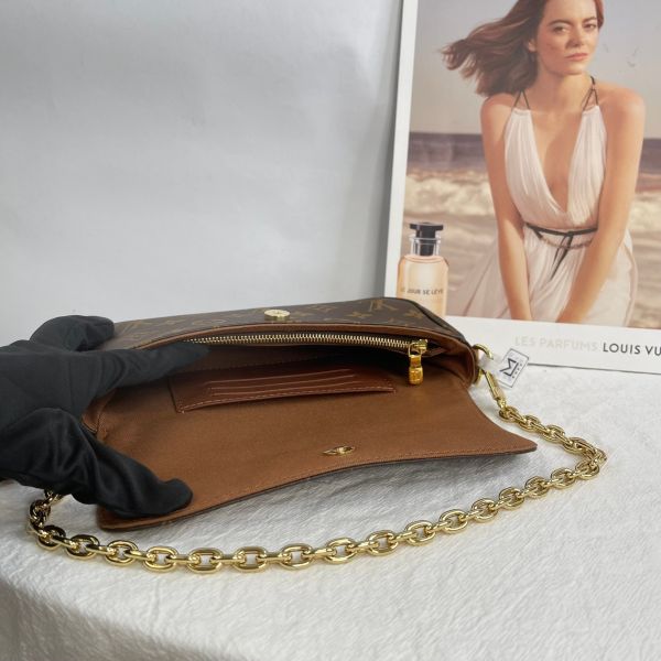 【12期0利率】LV Wallet on Chain Ivy 【99成新】台灣23年購證 