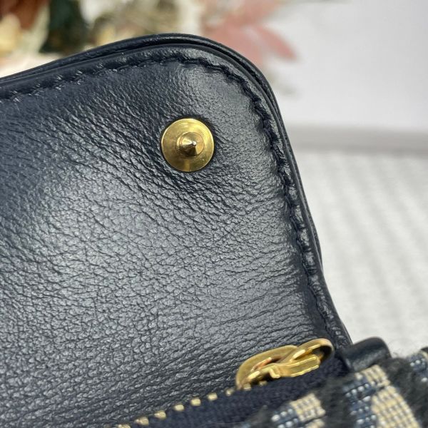 【成新】【12期0利率】DIOR SADDLE LOTUS 三折短夾 