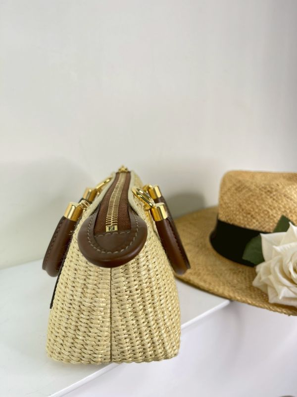 【分期0利率】FENDI BY THE WAY 竹編兩用迷你波士頓包【95成新】