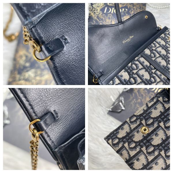【12期0利率】DIOR Saddle長型鏈帶銀包【9成新】 